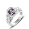 White Gold Ring With Spinel And Diamonds 