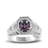 White Gold Ring With Spinel And Diamonds 