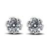 White Gold Earrings With Moissanite