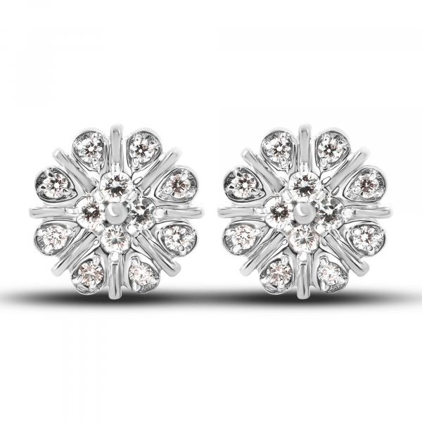 White Gold Earrings With Diamonds Dance of Light