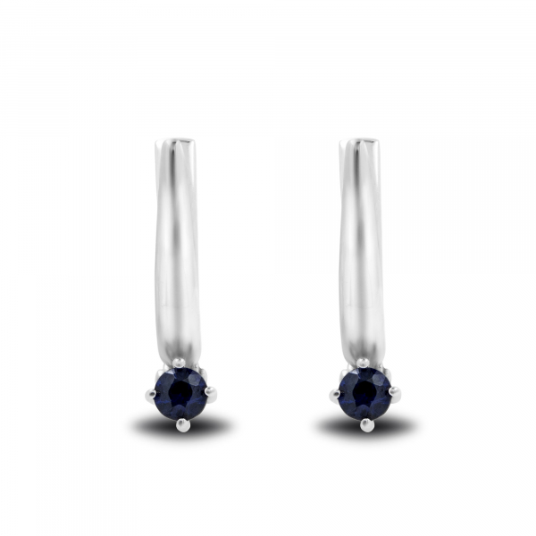 White gold earrings with sapphires 