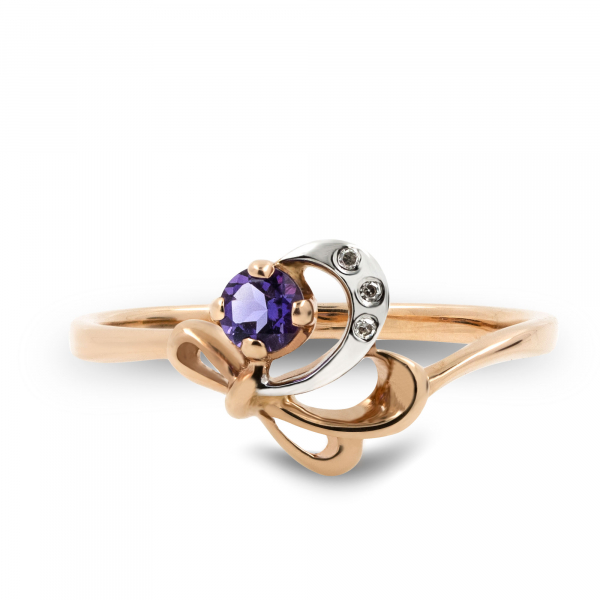 Gold Ring With Amethyst