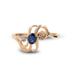 Golden Sapphire Ring Night Star