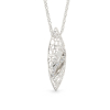 Ficus Leaf White Gold Pendant