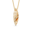 Ficus Leaf Yellow Gold Pendant