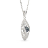Seashell With Pearl  White Gold Pendant
