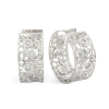 Coral Bubbles Earrings With Stones From White Gold