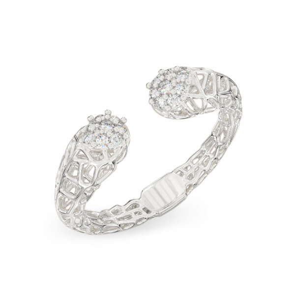 Acropora Coral Ring From White Gold