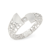 Coral White Gold Ring