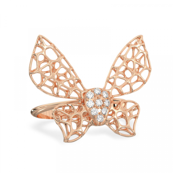  Rose Gold  Ring Butterfly