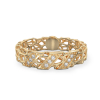 Coral Ring With Diagonal From Yellow Gold