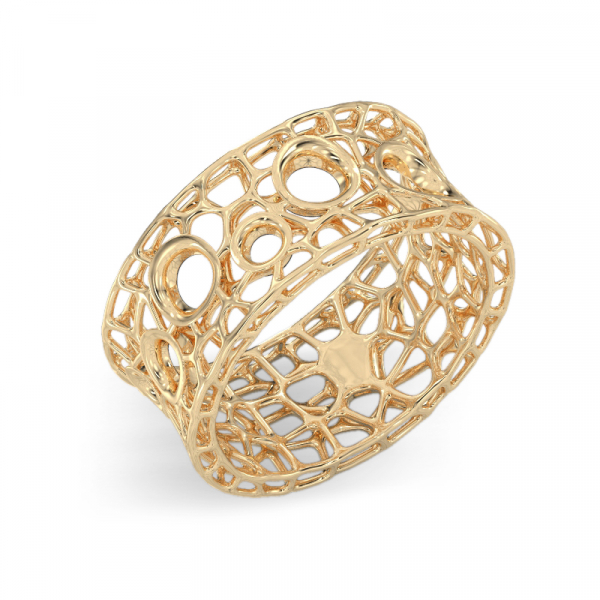 Coral BubblesRing From Yellow Gold 