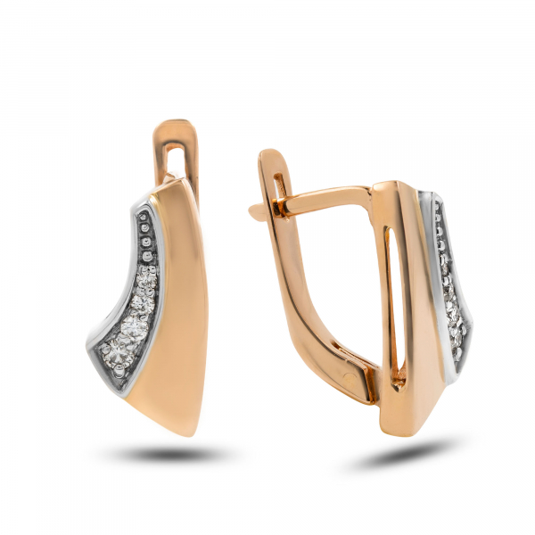 Gold Earrings With Diamonds