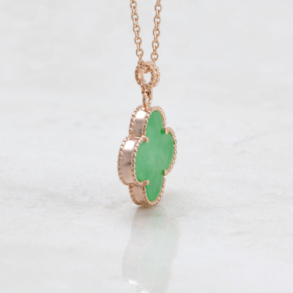 Gold Plated Pendant With Jade