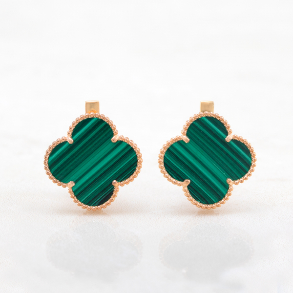 Earrings  With Malachite