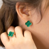 Earrings  With Malachite