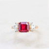 Gold Ring With Ruby And Diamond