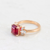 Gold Ring With Ruby And Diamond