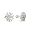 White Gold Earrings Winter Hearts