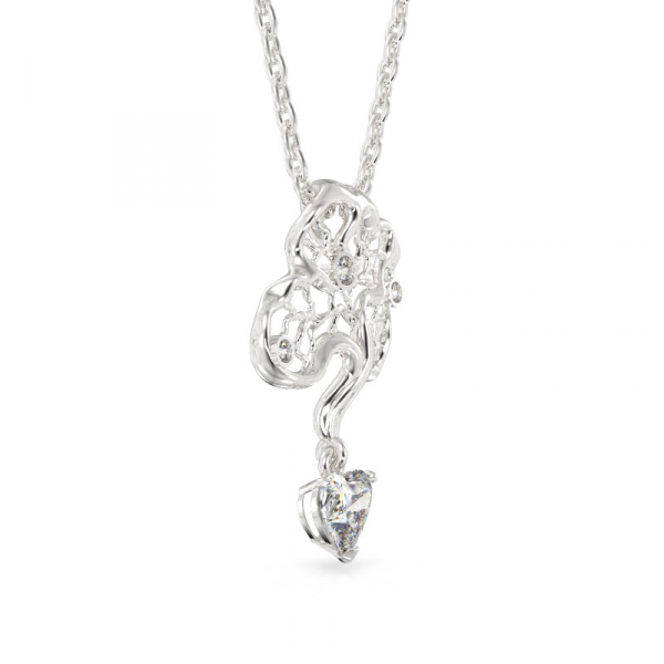 Winter Tree White Gold Pendant