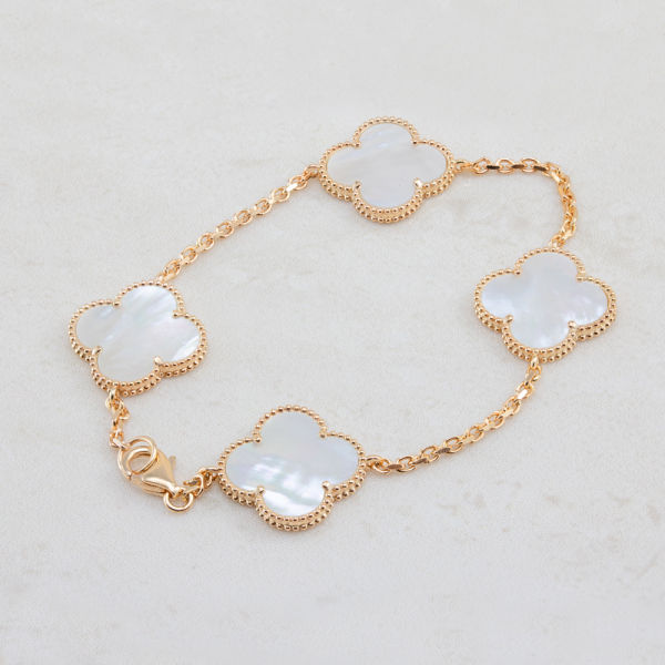 Gold Bracelet With White Mother-of-pearl