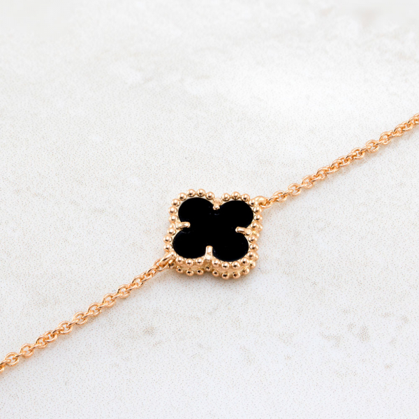 Bracelet  Mini Clover With  Onyx