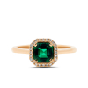 Gold Ring With Emerald And Diamonds