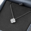 Серебряное колье  Mini Clover с перламутром