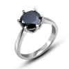 White Gold Ring With Black Diamond