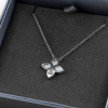 Silver Necklace WhiteLily Flower