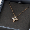 Gold Plated Necklace White Lily Flower