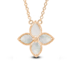 Gold Plated Necklace White Lily Flower