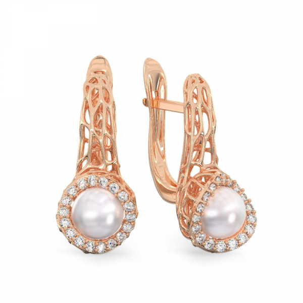  Pearl Rose Gold Earrings