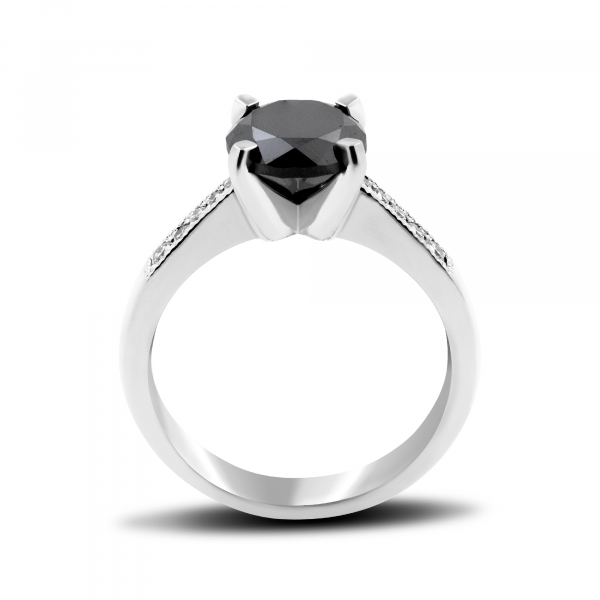 Gold Ring With Black Diamond