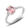 White Gold Ring With Pink Tourmaline