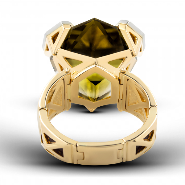 Gold Ring With Brown Topaz