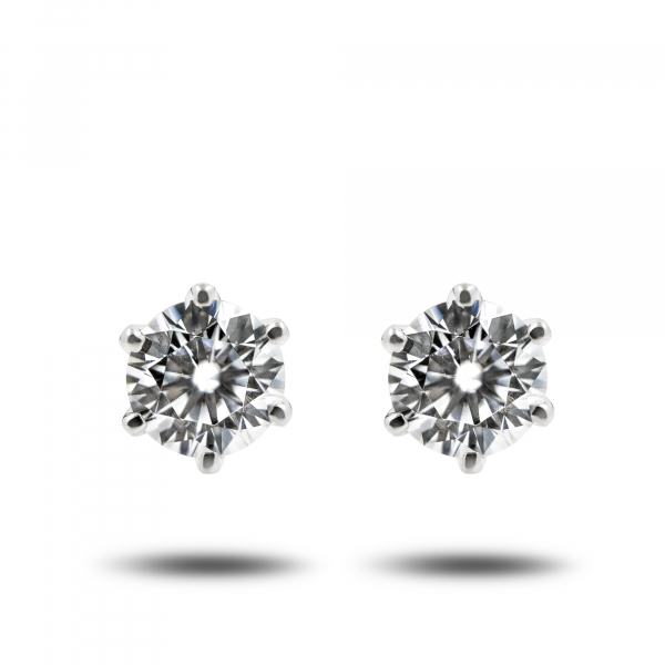 Gold Earrings With Moissanite